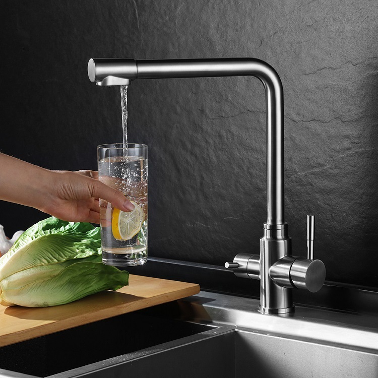 304 Stainless Steel 3 Way RO Kitchen Faucet Water Purifier