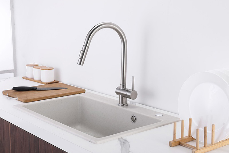 Stainless Steel Pull Down Touch Kitchen Sink Faucet with Sensor