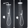 White Wall Mounted Ceiling Mounted Concealed Brass Bathroom Rain Shower Column System Set