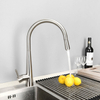 Brushed Gold Pull Down Kitchen Sink Faucet Mixer Tap