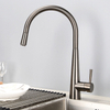 Brushed Gold Pull Down Kitchen Sink Faucet Mixer Tap