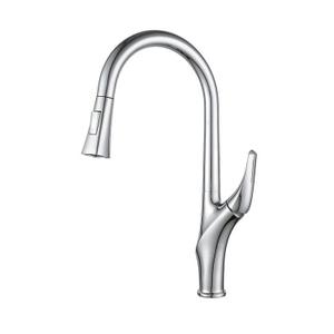 Deck Mount Single Handle Pull Down Kitchen Sink Faucet Mixer with Sprayer