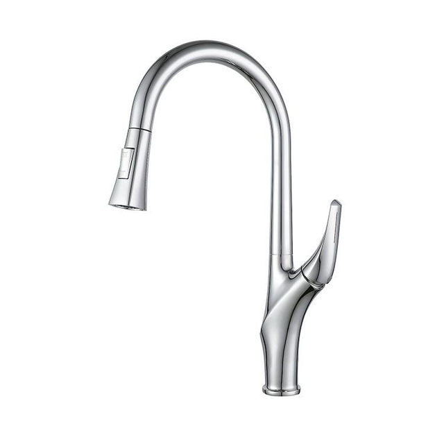 Deck Mount Pull Down Kitchen Sink Faucet Mixer