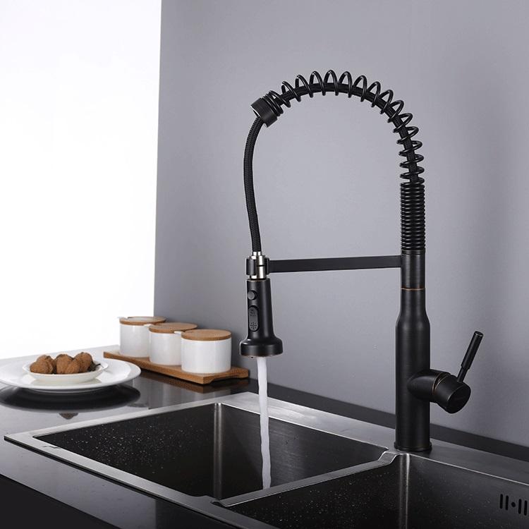 Semi Pro Pull Down Pull Out Spring Kitchen Sink Faucets Mixer Water Tap