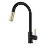 Matte Black 360 Rotating Hot and Cold 304 Stainless Steel Touch Sensor Kitchen Sink Faucet Pull Down