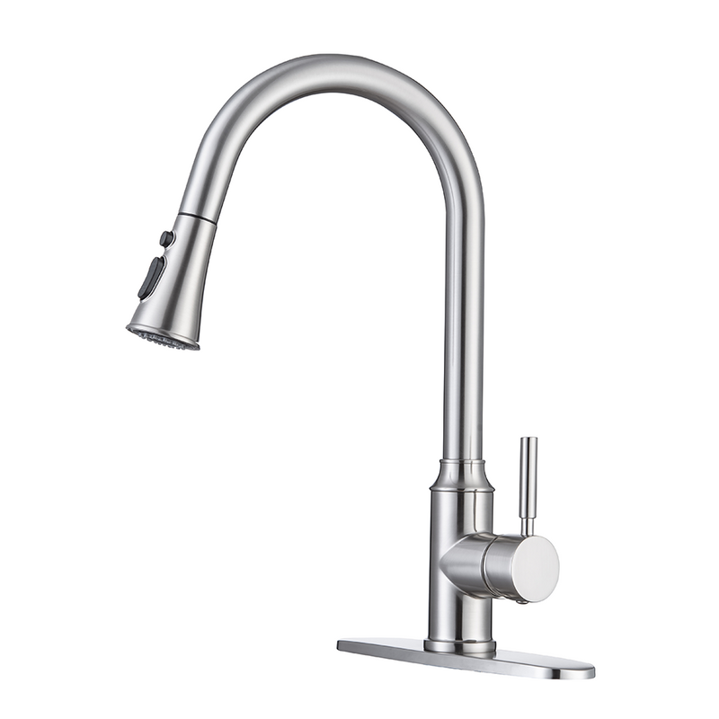 Modern Single Handle Stainless Steel Hot and Cold Kitchen Sink Faucets Mixer