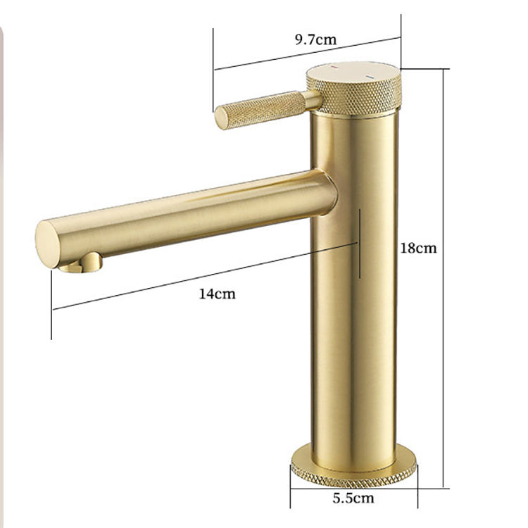 Deck Mounted Single Handle Hot Cold Function Black Gold Brass Tall Basin Bathroom Sink Faucet