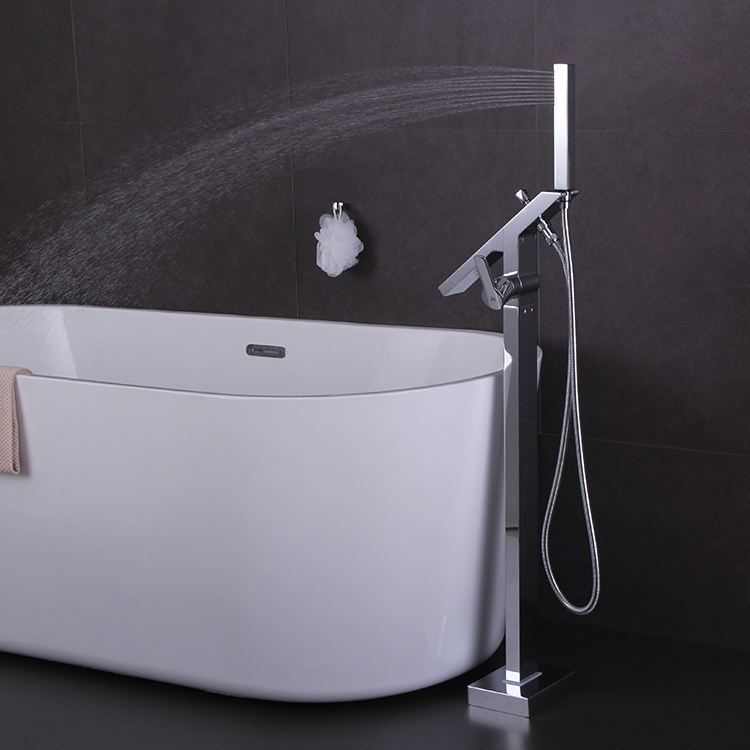 American Bathroom Brass Chrome Black Freestanding Bathtub Shower Faucet Mixer