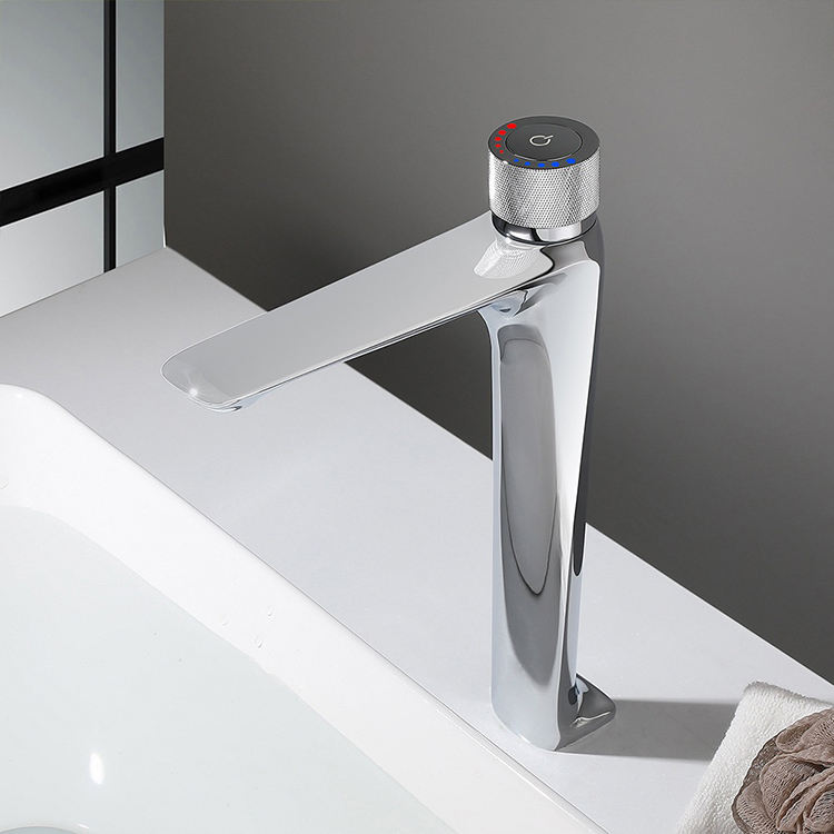 Deck Mounted Single Hole Tall Wash Basin Mixer Bathroom Vessel Sink Faucet