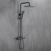 Brushed Gold Wall Mounted Exposed Hot and Cold Rain Fall Bath & Shower Faucets Shower System Sets