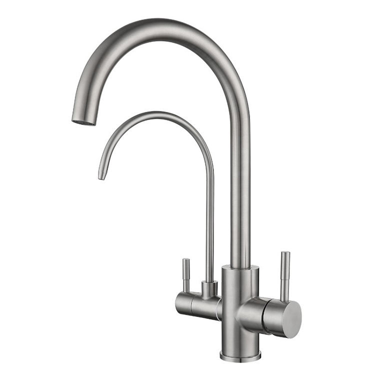 Three functions two taps 3-way faucet kitchen sink mixer tap pure water RO kitchen faucet