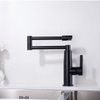 Kaiping Factory New Design Black Color Surface Finished Single Handle Folding Kitchen Faucet