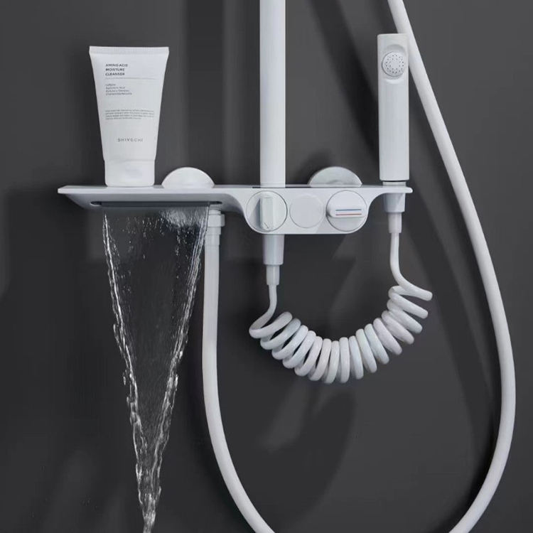 Digital Display Bathroom Shower System Set Thermostatic with Bidet Sprayer