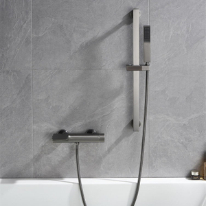 Good Quality Copper Surface Finished Bathtub Shower Mixer Set Black Wall Mounted