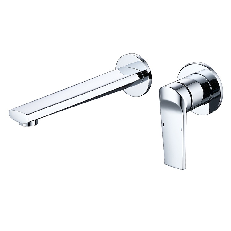 Single Handle 2 Hole Concealed Hidden Bathroom Basin Mixer Faucet