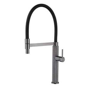 Single Hole Silicon Flexible Hose Pre-Rinse Pull Out Pull Down Universal Kitchen Water Faucet