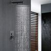 2 Way In Wall Concealed Rain Shower Head Set Gun Grey with Rough-in Valve