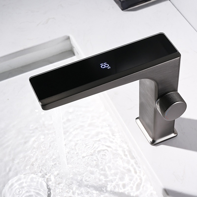 Digital Display Temperature Bathroom Wash Basin Tap Faucet