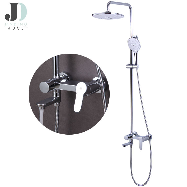 Factory 3 Way Function Wall Mounted Chrome Bathroom Shower Column Set