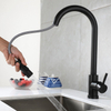 Deck-mounted Single Handle Smart Sensor Touchless Kitchen Faucet with Pull Down Sprayer