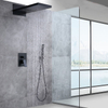 Kaiping Factory Bathroom Brass Hot and Cold Concealed Rain Rainfall Shower Mixer Faucet Set