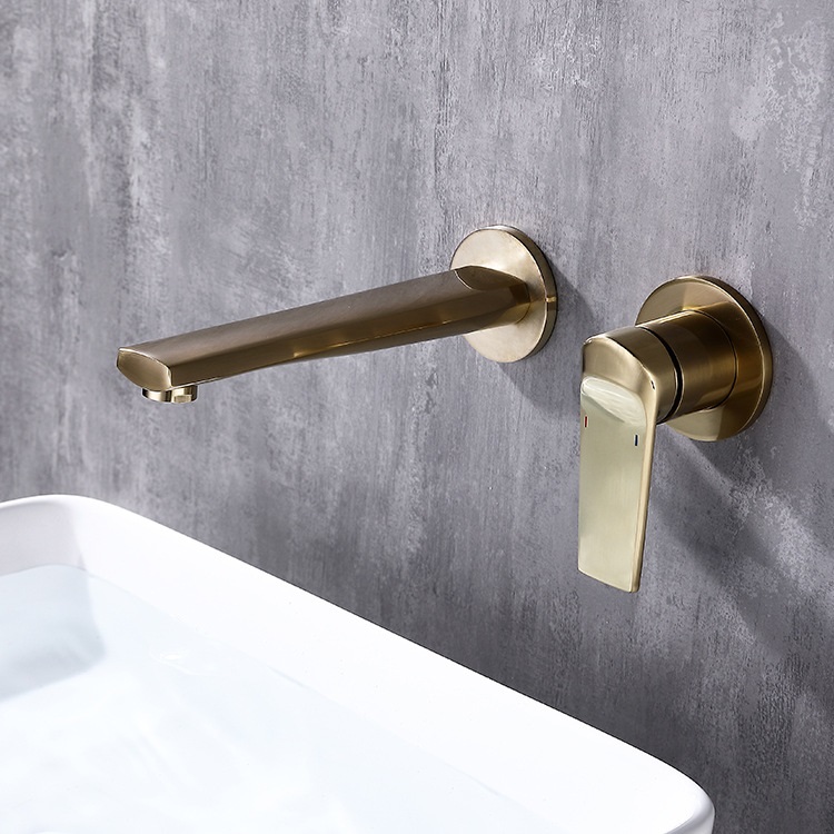 Single Handle 2 Hole Concealed Hidden Bathroom Basin Mixer Faucet