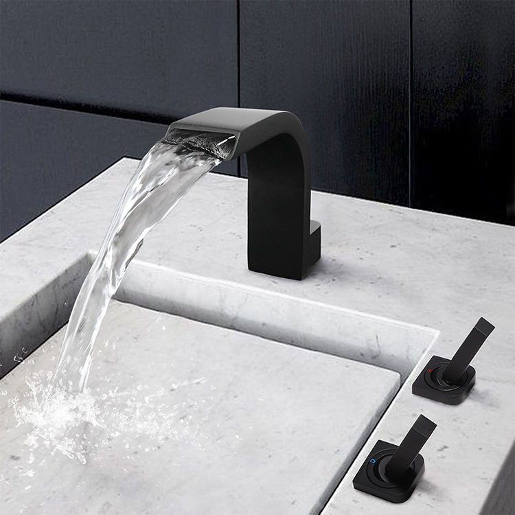 Bathroom Lavatory Widespread Basin Faucets for Sink 3 Holes