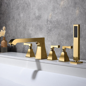 China Kaiping factory bathtub filler bathroom bathtub faucet brass 5 holes bathtub faucet