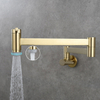 New Design Copper Folding Single Cold Brass Golden Chrome Basin Faucet Balcony Basin Extension Faucet