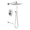 Factory Price Hot Sale High-end Luxury High-quality Three-piece Bathroom Rain Concealed Shower Set