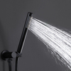 Black Two Function Hot and Cold Bathroom Concealed Rain Shower Mixer Set