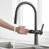 Brass Touch Sensor Digital Kitchen Sink Faucet with Pull Down Sprayer