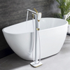 Black White Floor Mounted Free Standing Freestanding Bathtub Faucet