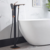 Black White Floor Mounted Free Standing Freestanding Bathtub Faucet