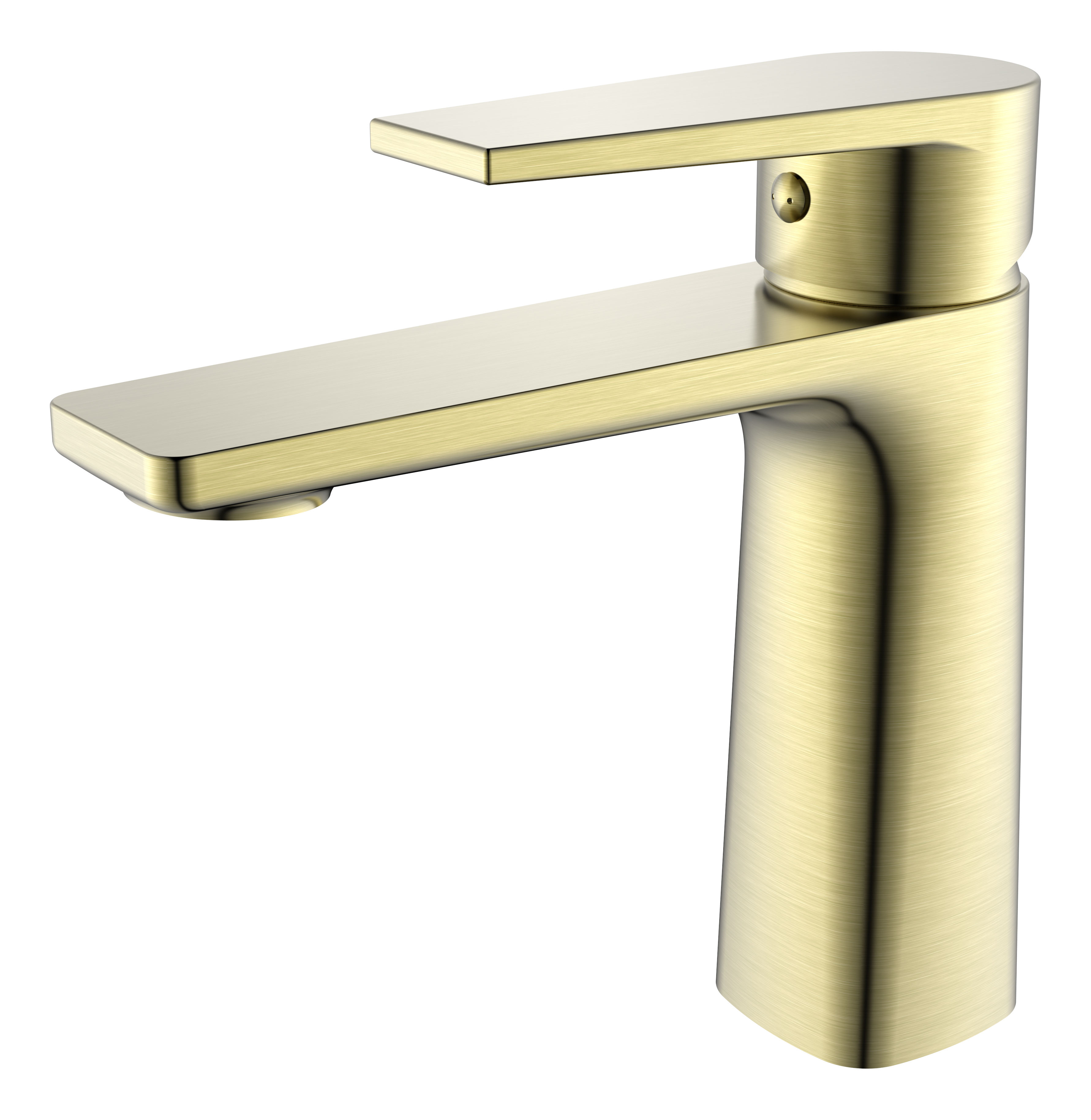 Kaiping Factory Single Handle Bathroom Faucet Brass Brushed Gold Hot Cold Water Tap Basin Sink Faucet