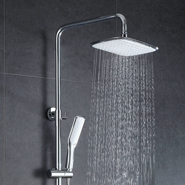 Three Function Hot and Cold Water Bathroom Brass Rain Shower Faucet Set