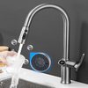 Modern 360 Degree Swivel Kitchen Sink Faucet Tap Pull Down with Temperature Digital Display