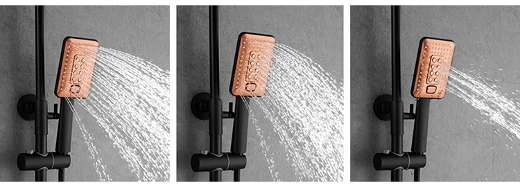 Three Function Hot and Cold Rainfall Shower Mixer Set Bathroom