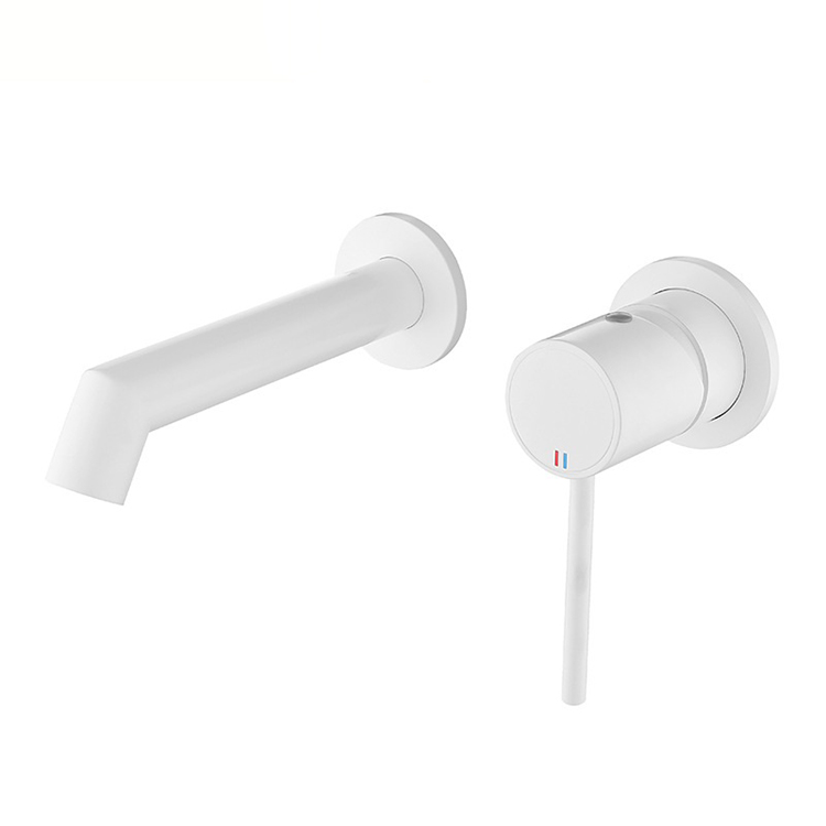 Built in Wall Concealed Bathroom Sink Faucet Wall Mount Hand Wash Basin Mixer Faucet