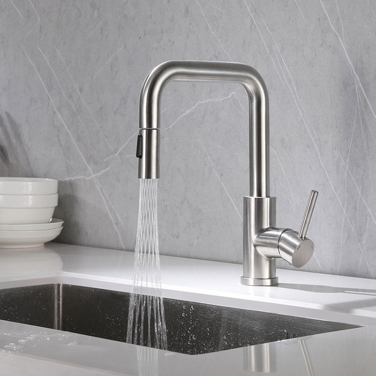 Kitchen sink tap 304 stainless steel water faucet tap kitchen faucet with flexible spout