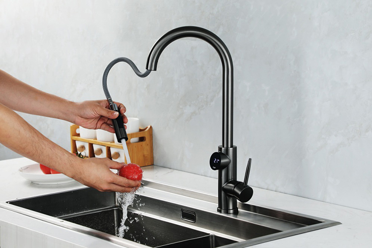 Digital Pull Down Kitchen Sink Faucet