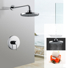 Single Function Chrome Concealed Bathroom Head Shower Faucet Tap Set