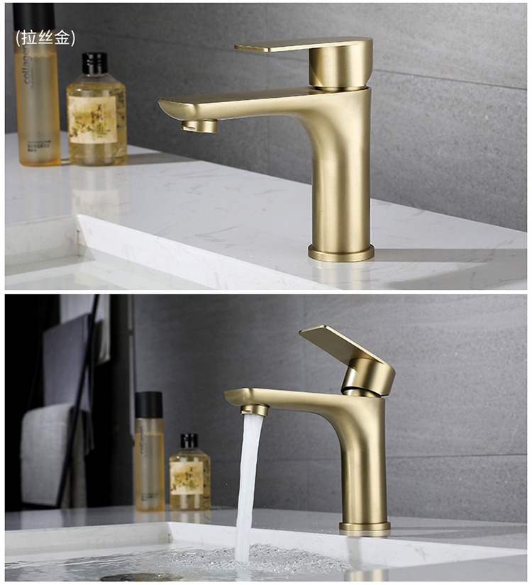 Factory Hot Cold Water Deck Mounted Bathroom Basin Sink Faucet Mixer Tap