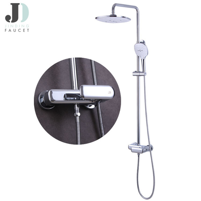 Kaiping Factory Bathroom Three Function Hot and Cold Brass Shower System Set