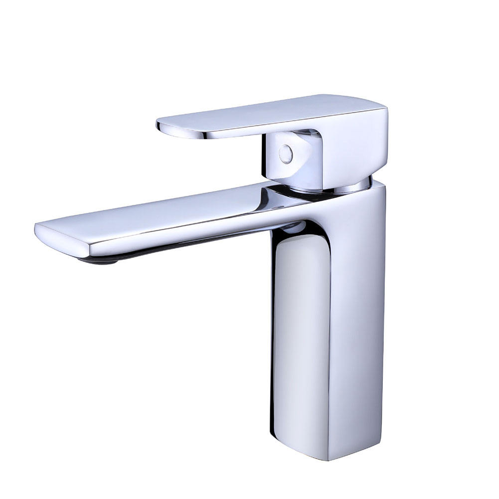 Hot and Cold Deck Mounted Single Hole Gold Bathroom Faucet Mixer Tap