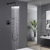 Black Two Function Hot and Cold Bathroom Concealed Rain Shower Mixer Set