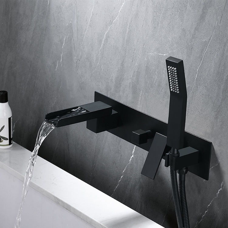 Wall Mounted 4 Holes Waterfall Bathroom Tub Faucet In Wall Bathtub Faucet Tap