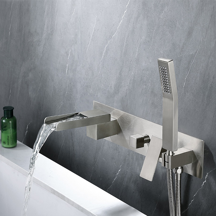 Wall Mounted 4 Holes Waterfall Bathroom Tub Faucet In Wall Bathtub Faucet Tap