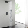 Hot and Cold Black Bathroom Thermostatic Concealed Shower Faucet Set