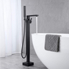 Brass Black Chrome Free Standing Bath Tub Tap Floor Mounted Bathtub Mixer Faucet